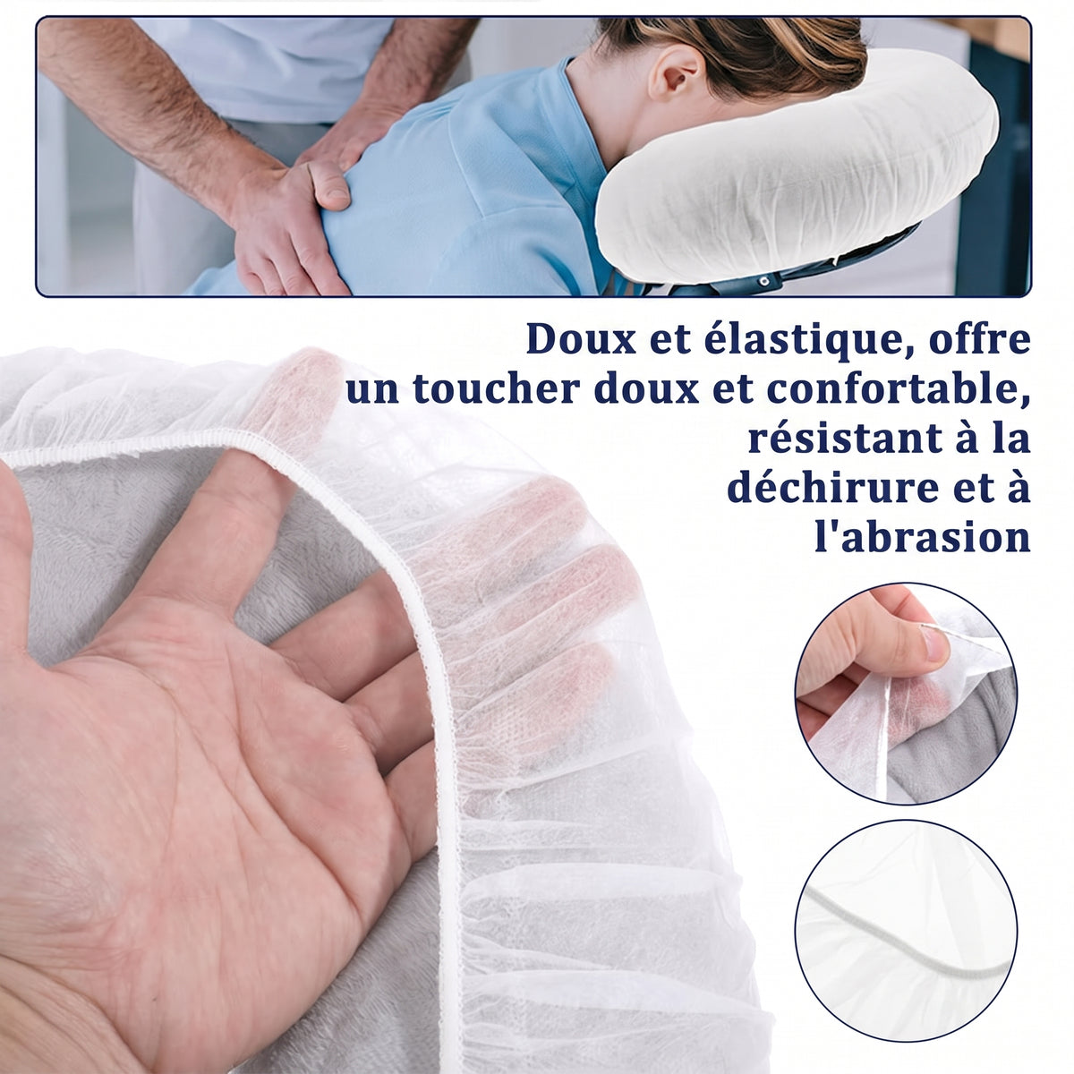 Housse de têtière TARA élastique, douce et résistante à la déchirure