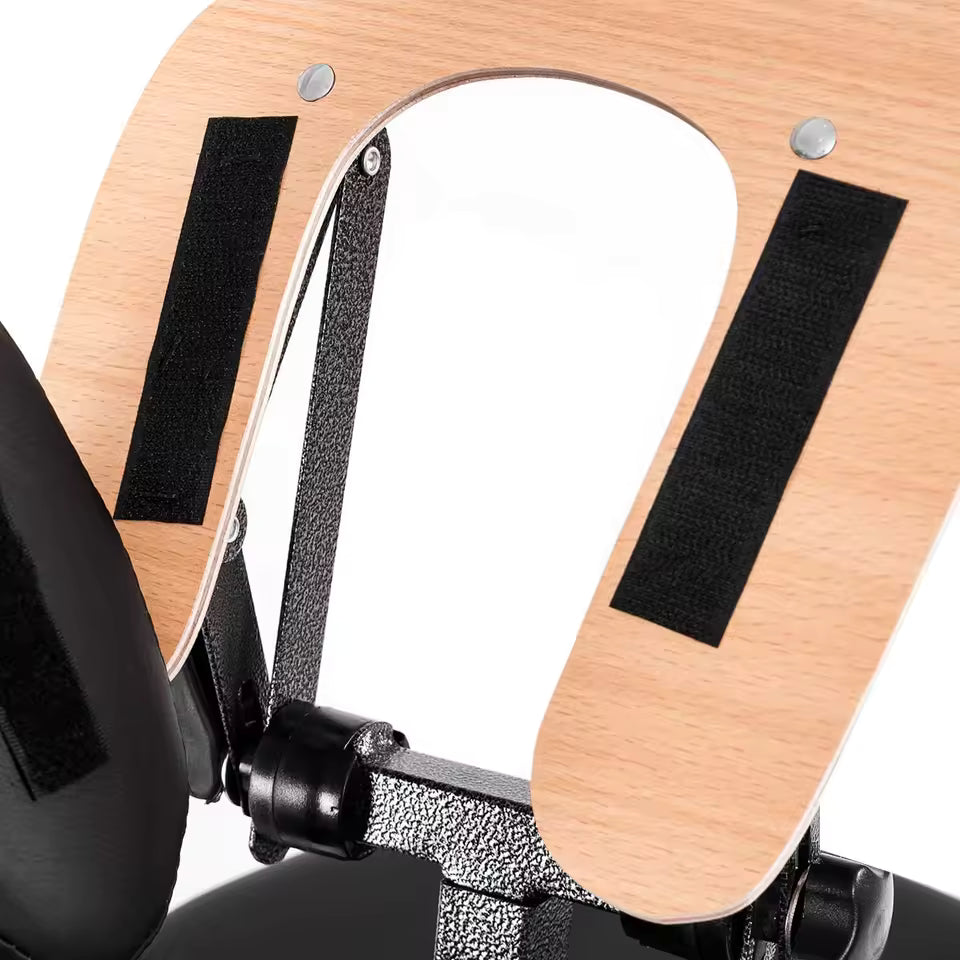 Support d'appui-tête en bois à bandes auto-agrippantes de la chaise de massage RAKI