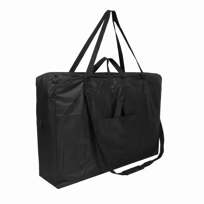 Sac de transport JORA noir pour table de massage, avec anses et bandoulière réglable