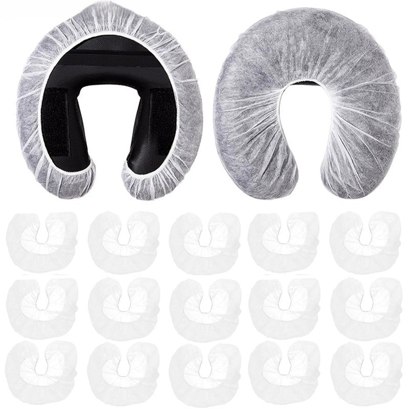 Lot de 20 housses jetables TARA pour têtière de table de massage, en tissu non tissé blanc