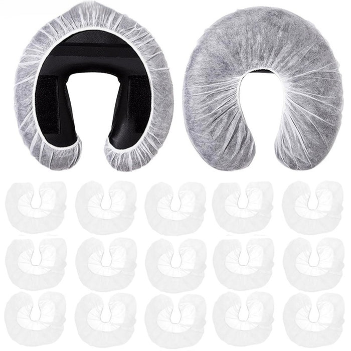 Lot de 20 housses jetables TARA pour têtière de table de massage, en tissu non tissé blanc